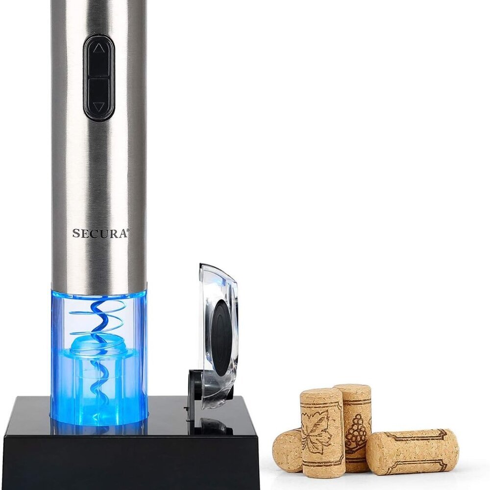 Electric Wine Opener, Automatic Electric Wine Bottle Corkscrew Opener with Foil